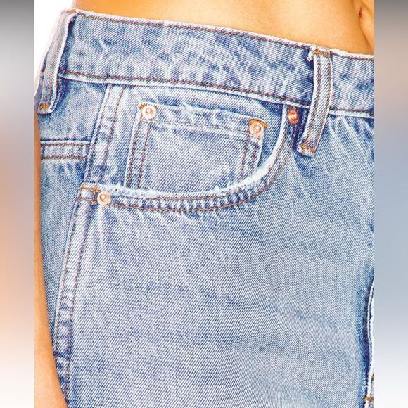 Revolve GRLFRND Sara Distressed high rise straight leg jeans in size 29 - Picture 3 of 12